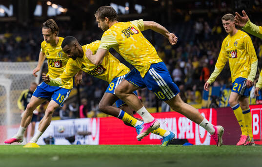 Mattias Svanberg, Alexander Isak and Benjamin Nygren of