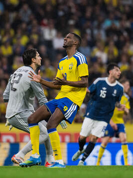Alexander Isak of Sweden looks dejected