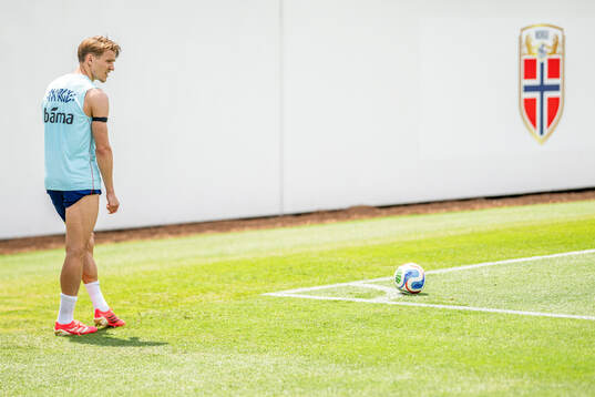Martin Ødegaard of the Norwegian national football team at