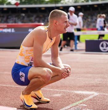 Carl Bengtström of Sweden looks dejected