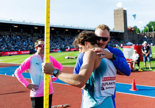 Renaud Lavillenie of France, Sam Kendricks of USA and