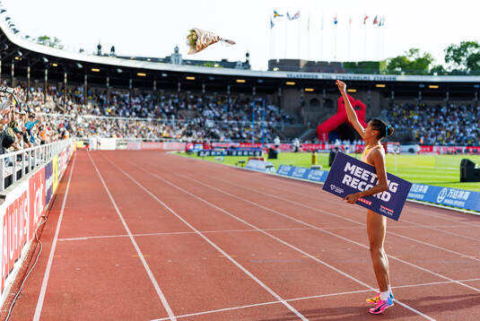 Audrey Werro of Switzerland celebrates