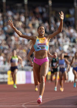Audrey Werro of Switzerland celebrates
