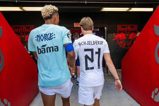 Antonio Nusa and Andreas Schjelderup of Norway