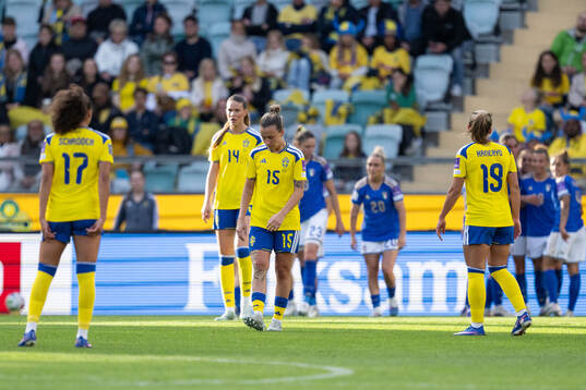 Julia Zigiotti Olme of Sweden looks dejected