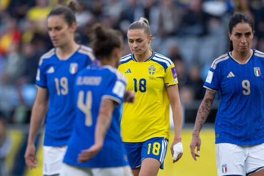 Fridolina Rolfö of Sweden looks dejected