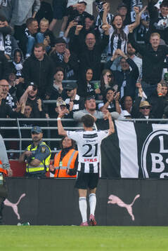 Landskronas Kevin Jensen jublar