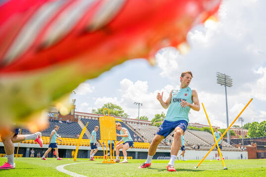 Sander Berge of the Norwegian national football team at a