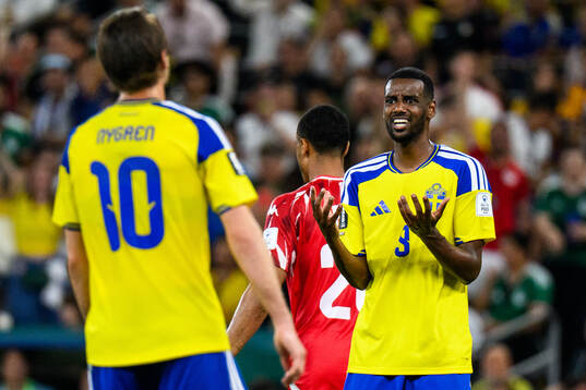Alexander Isak of Sweden looks dejected
