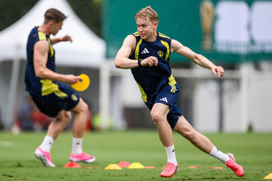 Daniel Svensson of the Swedish national football team at a
