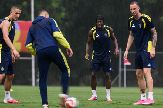 Anthony Elanga of the Swedish national football team at a
