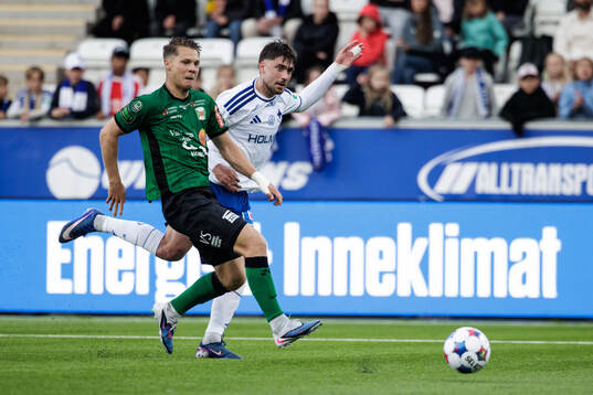 Varbergs Gustav Broman och IFK Norrköpings Tim Prica