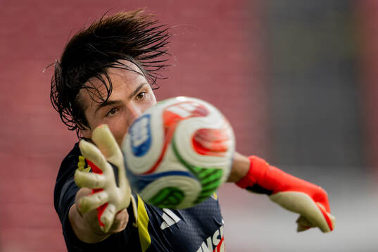 Goalkeeper Jacob Widell Zetterström of the Swedish