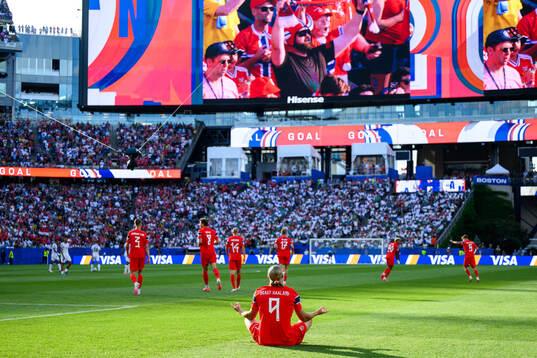 Erling Braut Haaland of Norway celebrates