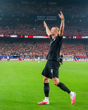 Erling Braut Haaland of Norway celebrates