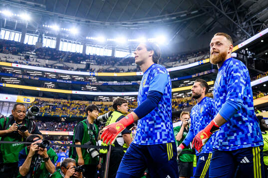 Goalkeeper Jacob Widell Zetterström and goalkeeper