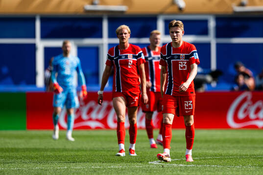 Jens Petter Hauge of Norway looks dejected
