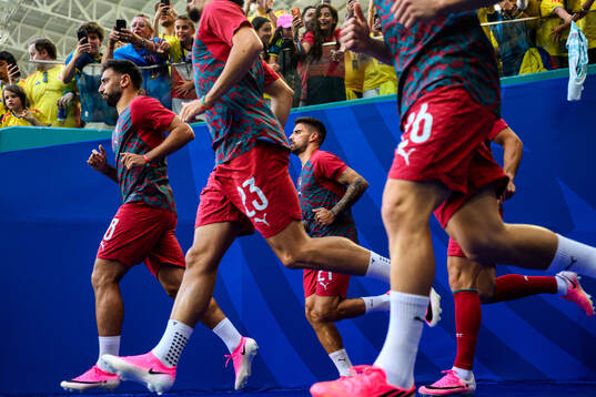 Bruno Fernandes and Ruben Neves of Portugal
