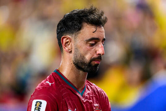 Bruno Fernandes of Portugal looks dejected