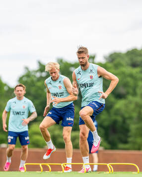 Kristoffer Ajer of the Norwegian national football team at