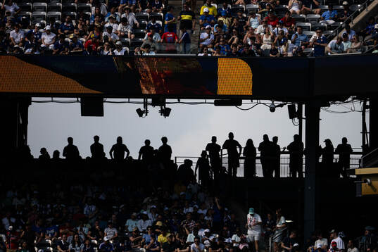 Spectators in the stands
