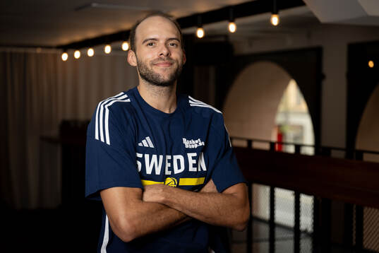 Denzel Andersson of the Swedish national basketball team