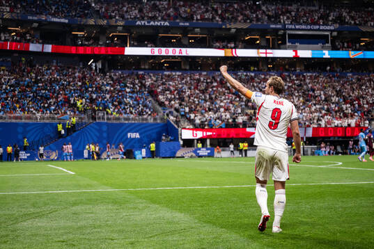 Harry Kane of England celebrates