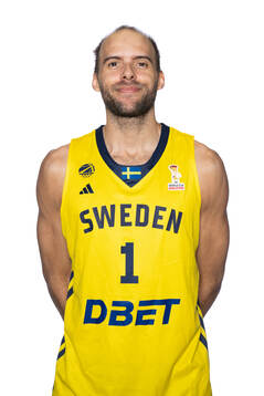 Denzel Andersson of the Swedish national basketball team