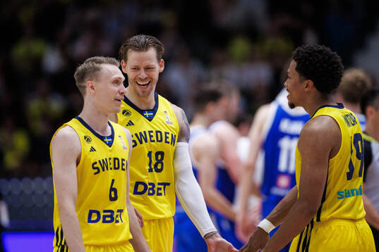 Tobias Borg and Viktor Gaddefors of Sweden celebrate