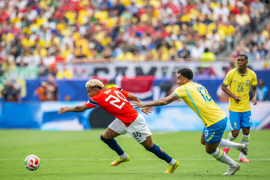 Antonio Nusa of Norway and Danilo of Brazil
