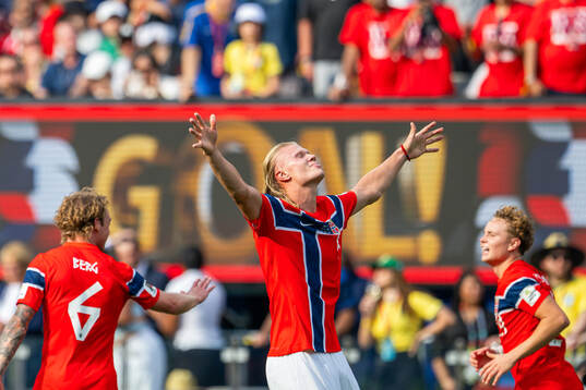 Erling Braut Haaland of Norway celebrates