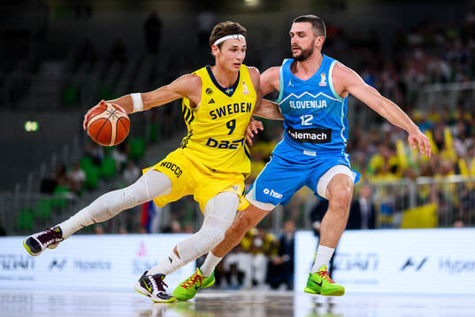 Pelle Larsson of Sweden and Rok Radovic of Slovenia