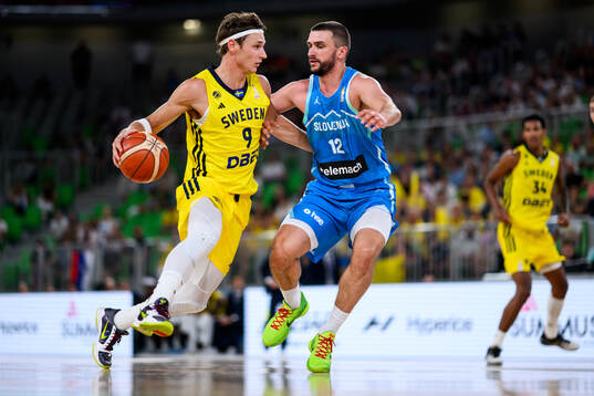 Pelle Larsson of Sweden and Rok Radovic of Slovenia