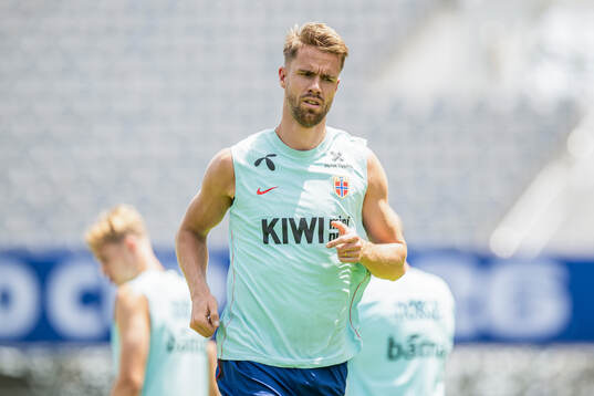 Kristoffer Ajer of the Norwegian national football team at