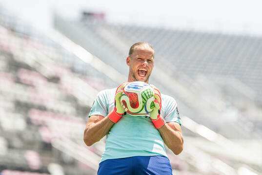Goalkeeper Ørjan Håskjold Nyland of the Norwegian