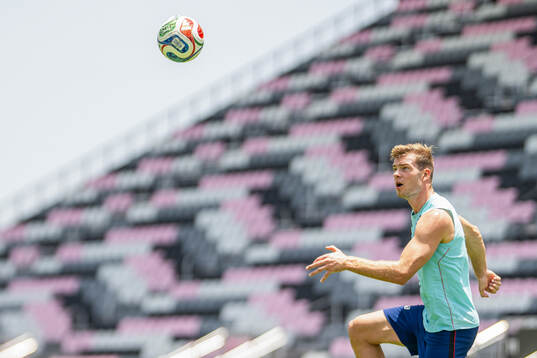 Alexander Sørloth of the Norwegian national football team
