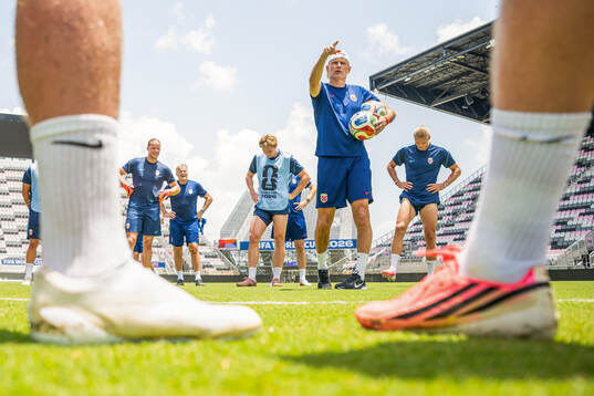 Head coach Ståle Solbakken of the Norwegian national
