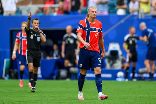 Erling Braut Haaland of Norway looks dejected
