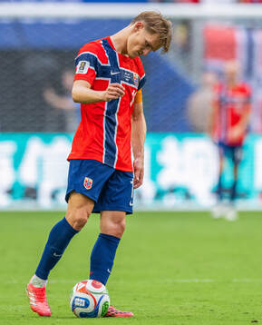 Martin Ødegaard of Norway looks dejected