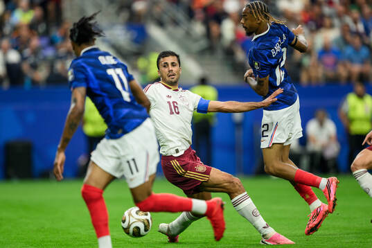 Rodri of Spain and Bradley Barcola of France