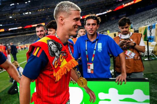 Dani Olmo of Spain