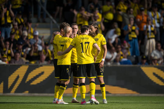 Jacob Bergström of Mjällby celebrates