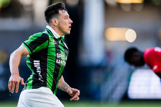 Matteo De Brienne of GAIS celebrates