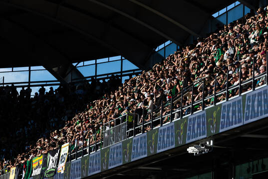 Spectators in the stands