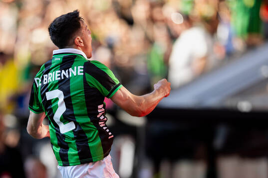 Matteo De Brienne of GAIS celebrates