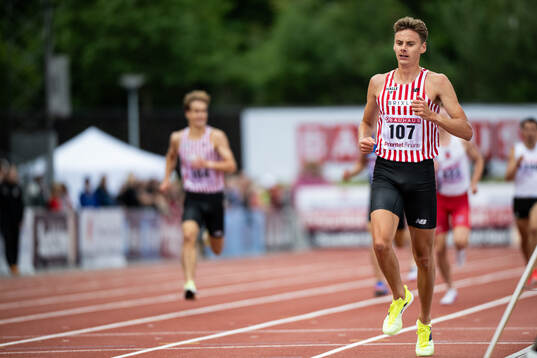 Samuel Pihlström, Hälle IF, i herrarnas 1500m final