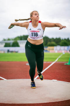 Kajsa Borrman, Hässelby SK, i damernas diskusfinal
