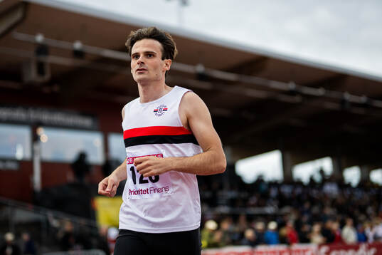Kevin Duvert, Hässelby SK, i herrarnas 10-kamp, 1500m