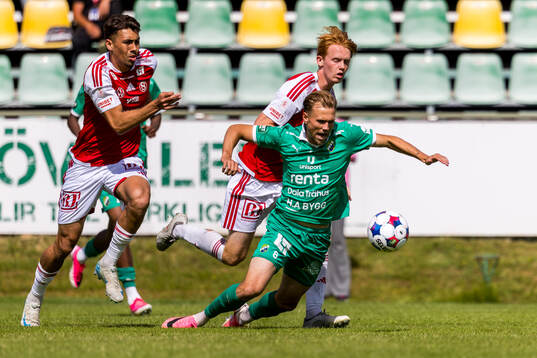 Sandvikens Fabian Andersson och Ljungskiles Vilmer Tyrén