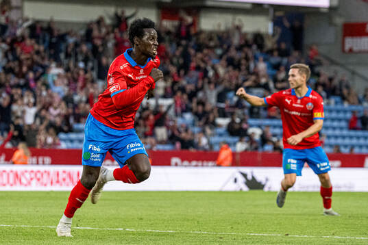 Helsingborgs Daouda Amadou jublar